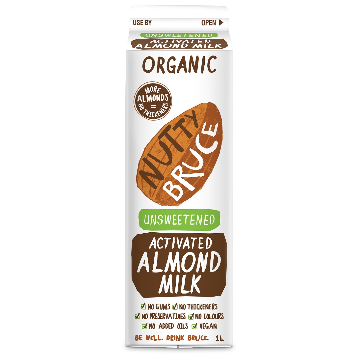 Nutty Bruce Organic Unsweetened Almond Milk 1L