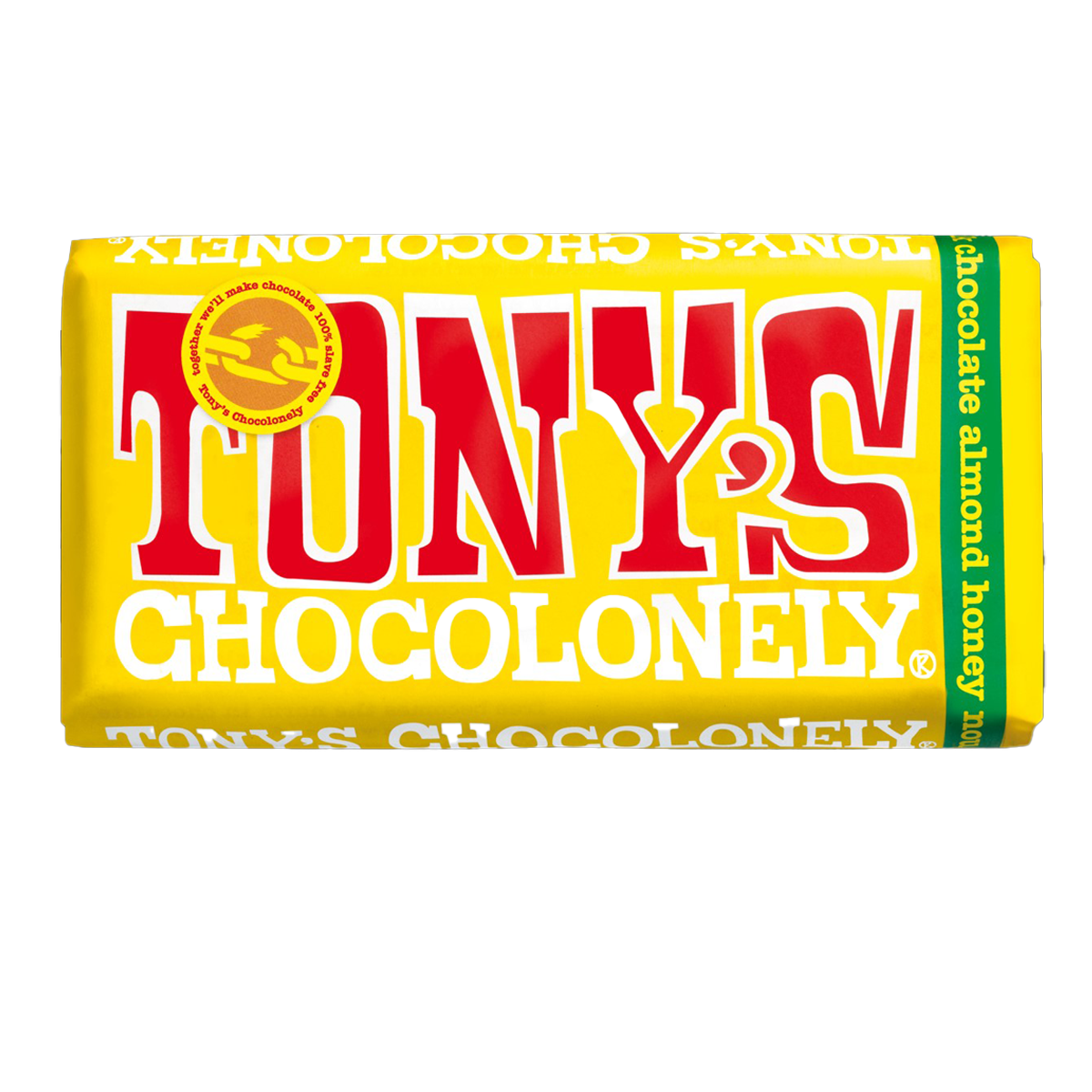 Tony's Chocolonely Milk Chocolate  Honey Almond Nougat 180g