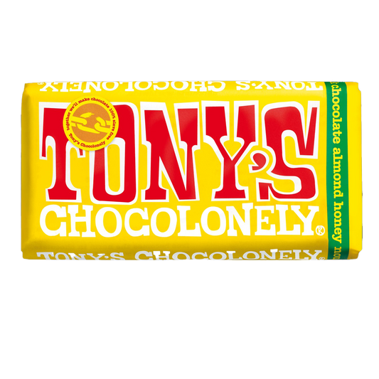 Tony's Chocolonely Milk Chocolate  Honey Almond Nougat 180g