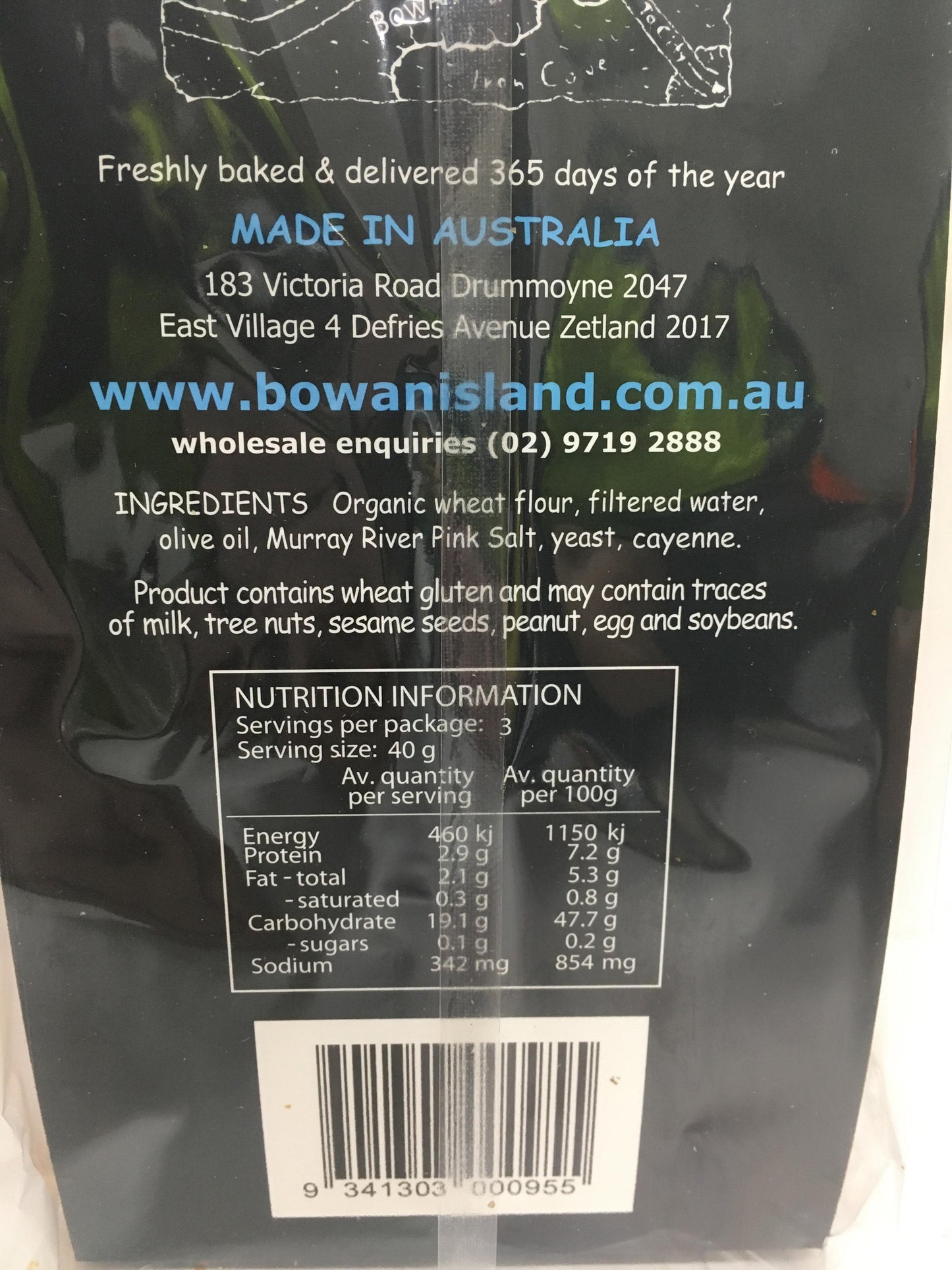 Bowan Island Murray River Salt Flatbread 120g