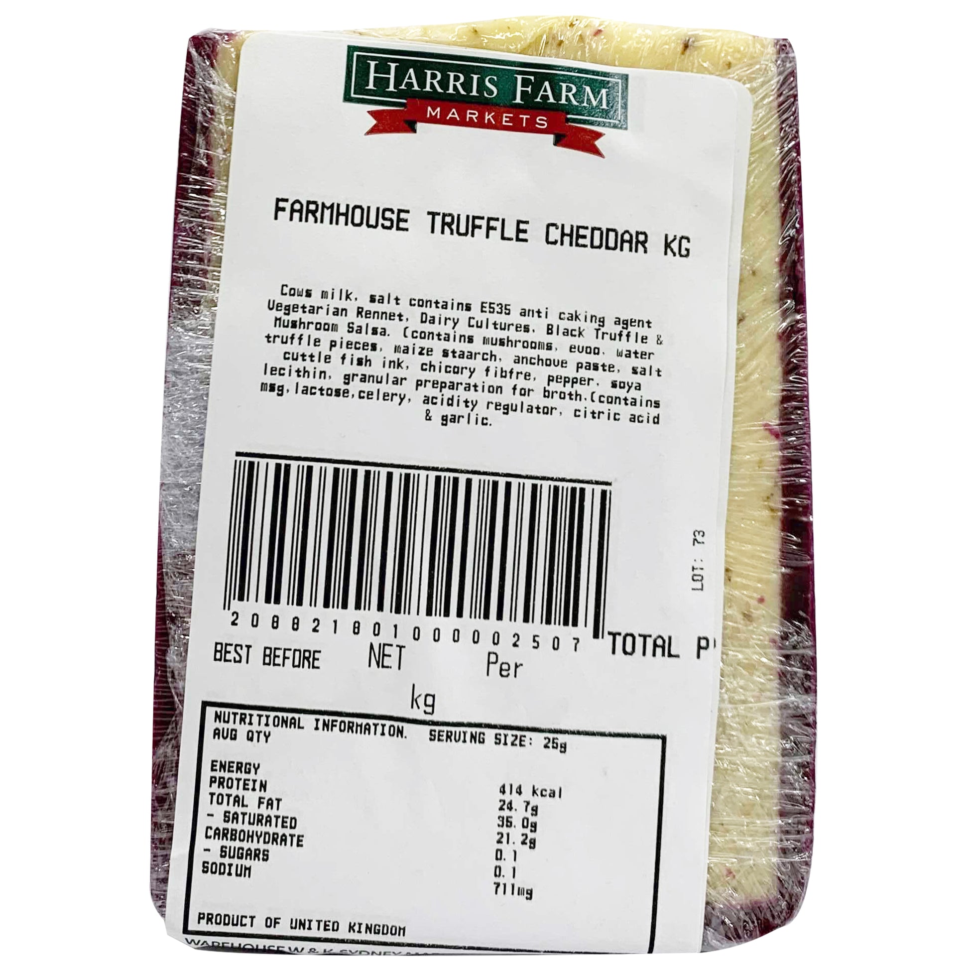 Somerdale IL Truffelino Cheddar Cheese With Truffle | Harris Farm Online