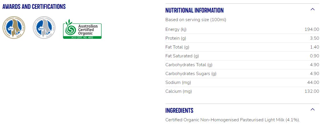 Barambah Organics Unhomogenised Cream Top Light Milk 1.4% Fat | Harris Farm Online