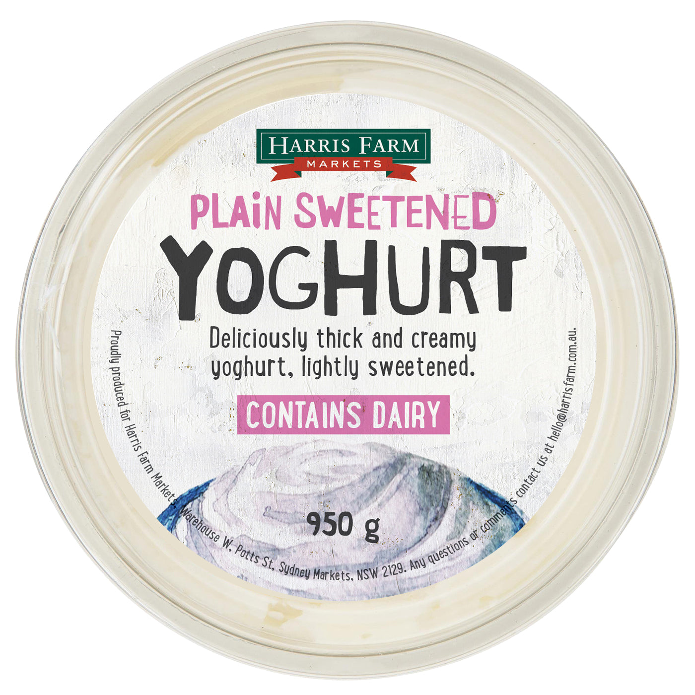 Harris Farm Yoghurt Plain Sweetened | Harris Farm Online