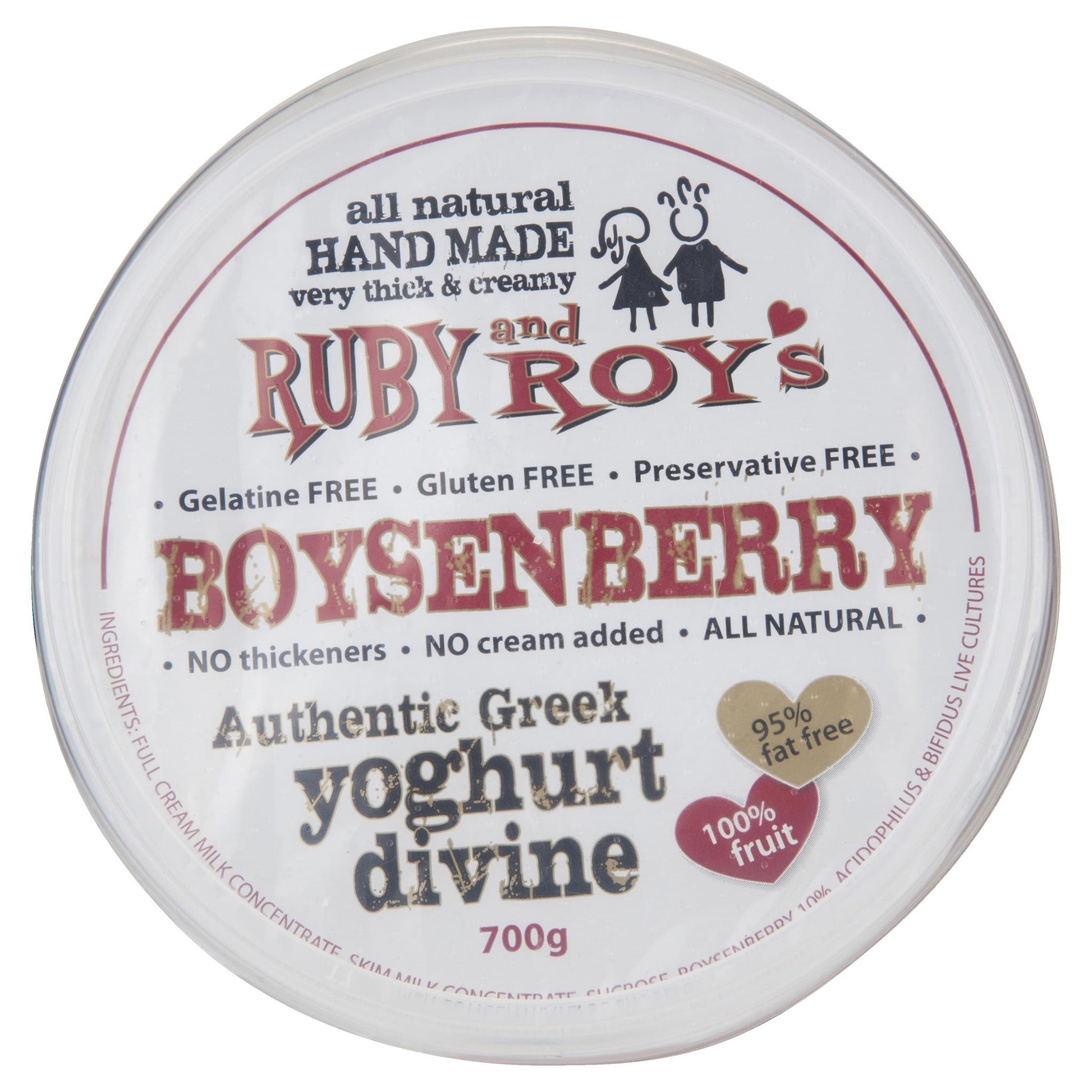 Ruby & Roy's Yoghurt Boysenberry Authentic Divine 700g , Frdg2-Dairy - HFM, Harris Farm Markets
 - 3