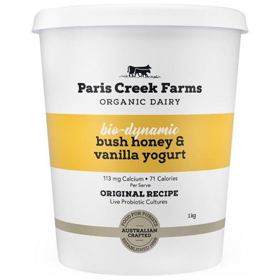 Paris Creek Farms Bio Dynamic Organic Bush Honey and Vanilla Yoghurt | Harris Farm Online