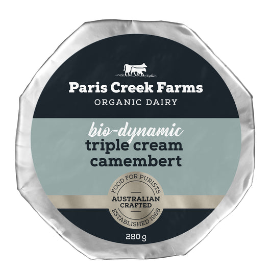 Paris Creek Farms Bio-Dynamic Triple Cream Camembert | Harris Farm Online