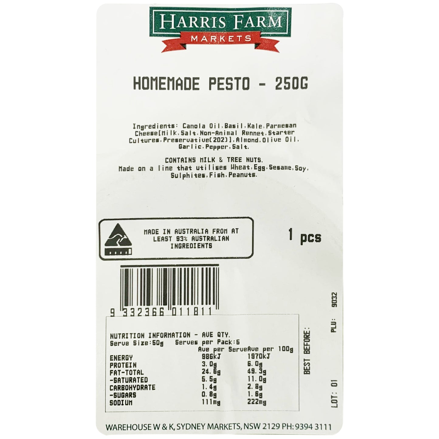 Harris Farm Homemade Pesto | Harris Farm Online