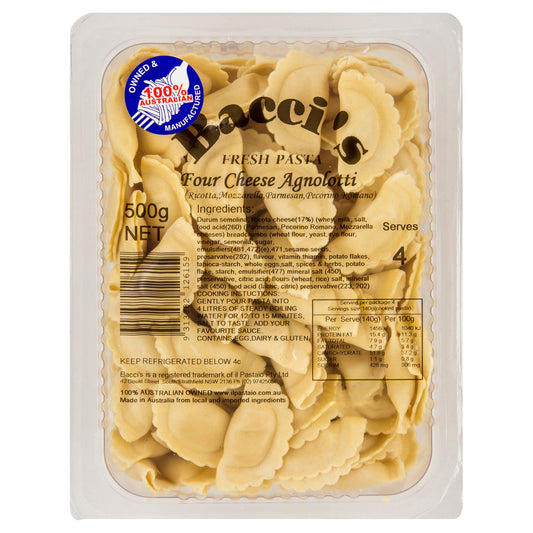 Baccis - Pasta Fresh - Agnolotti Four Cheese | Harris Farm Online