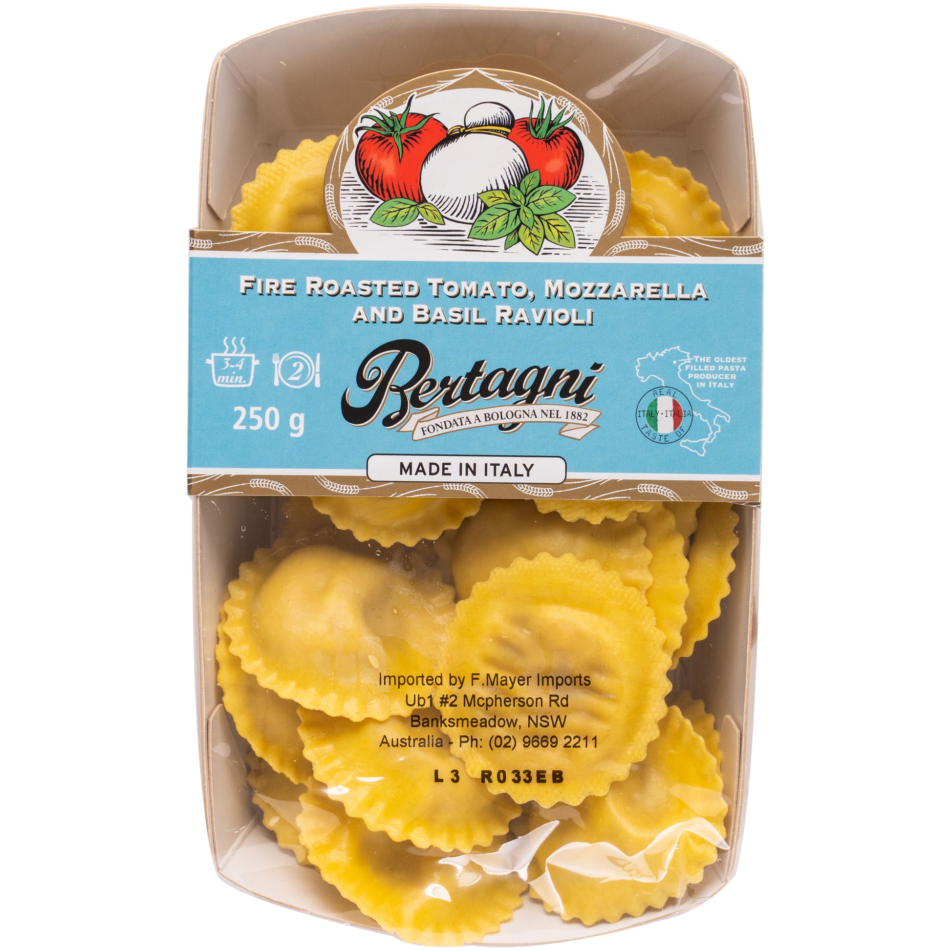 Bertagni Tomato Mozzarella and Basil Ravioli | Harris Farm Online