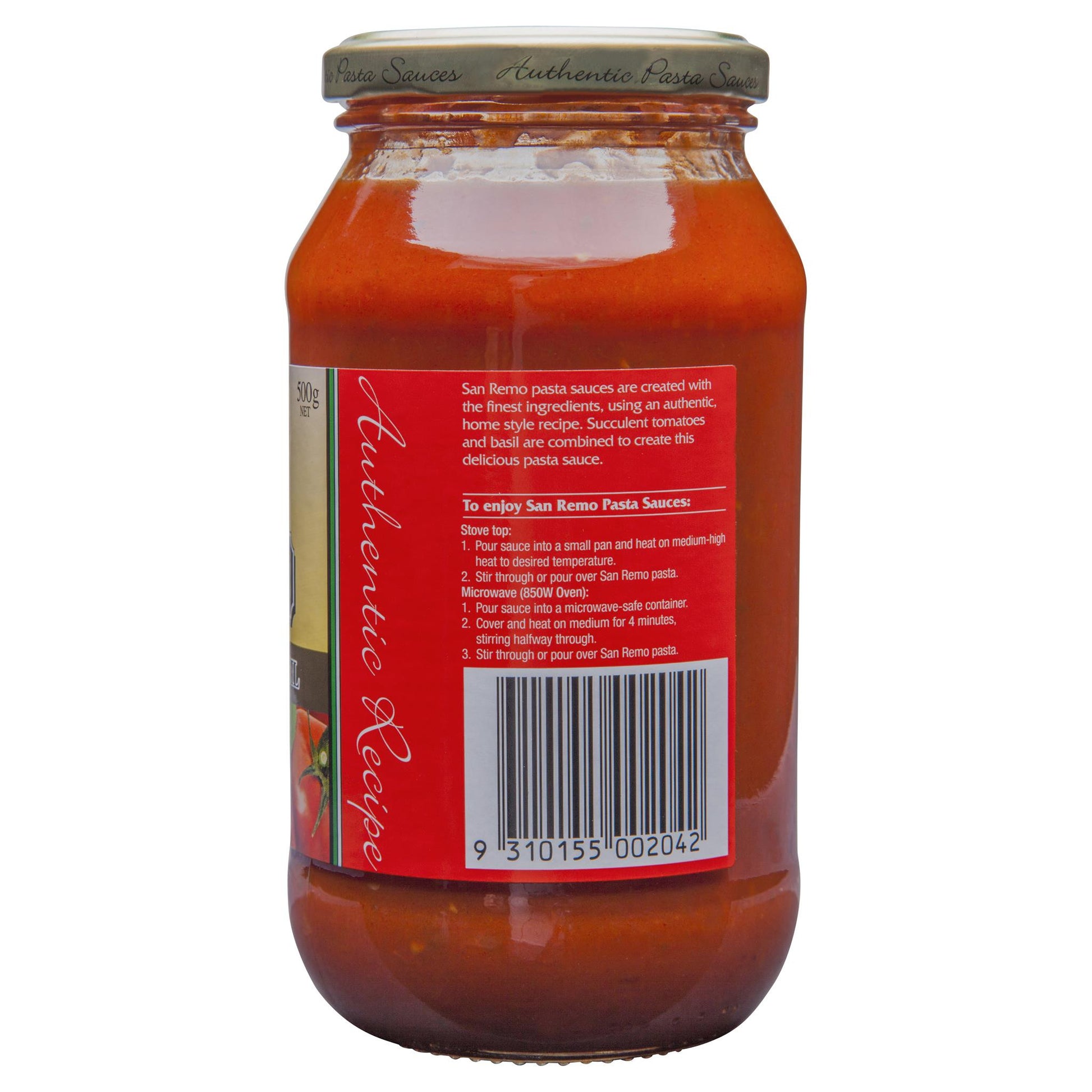 San Remo Pasta Sauce Tomato & Basil 500g , Grocery-Pasta - HFM, Harris Farm Markets
 - 3