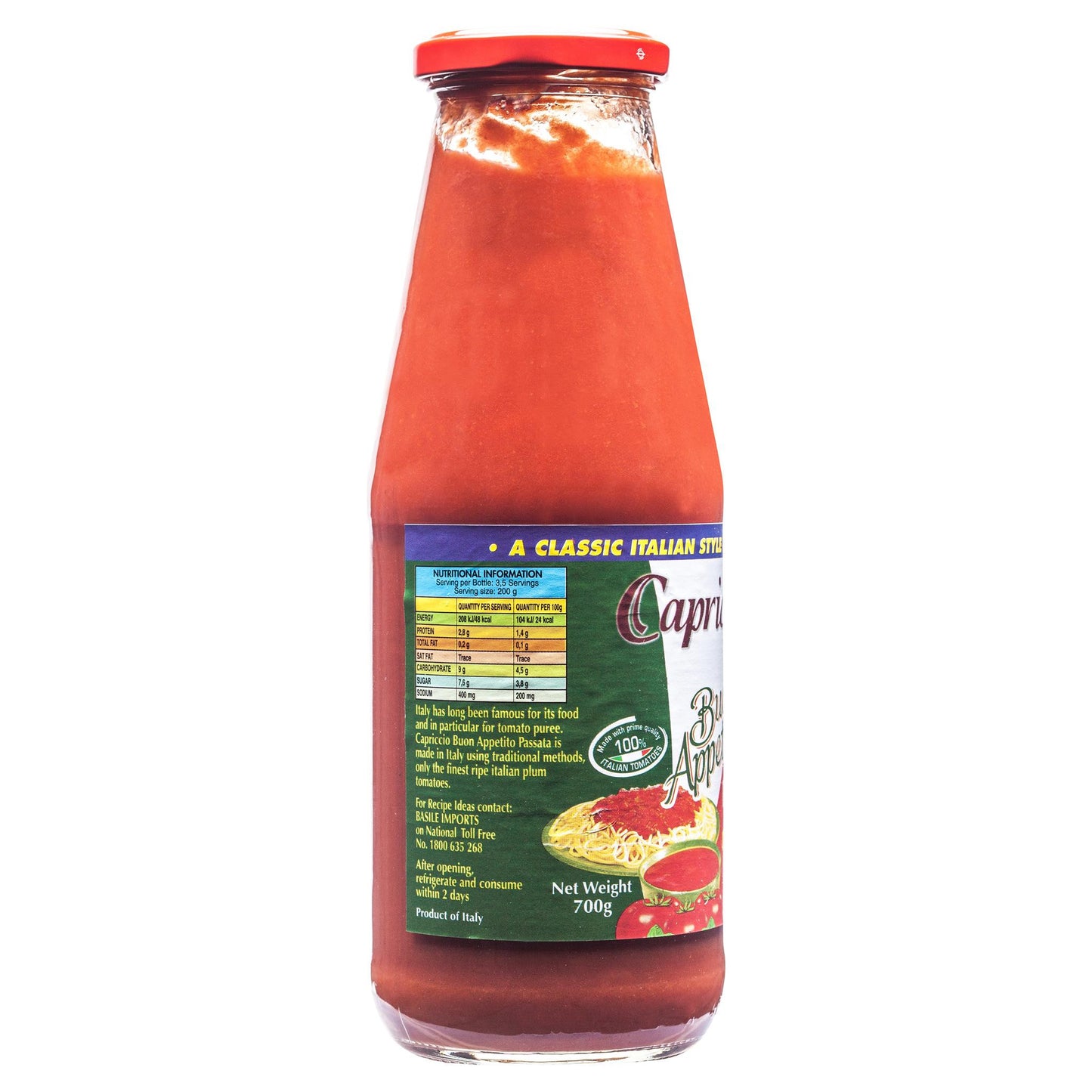 Capriccio Passata 700g , Grocery-Can Veg - HFM, Harris Farm Markets
 - 2