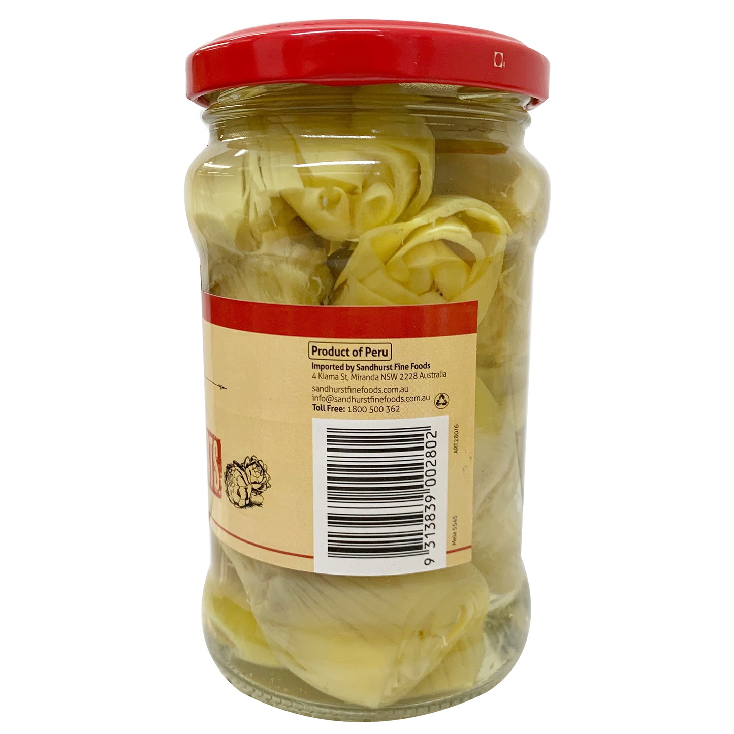 Sandhurst Wholes Artichokes Hearts in Brine 280g