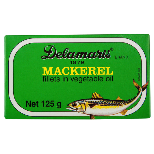 Delamaris Mackarel Fillet 125g , Grocery-Can or Jar - HFM, Harris Farm Markets
 - 1