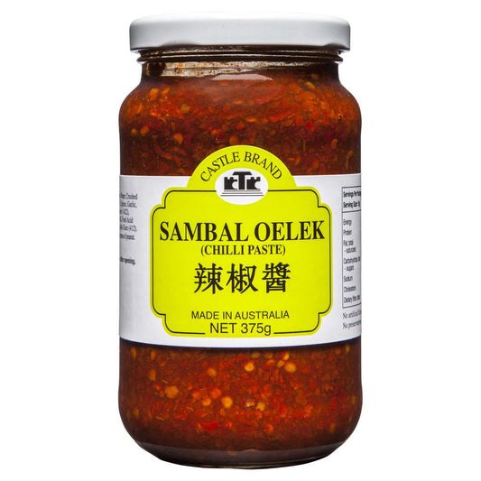 Castle Brand Sambal Oelek Chilli Paste 375g , Grocery-Asian - HFM, Harris Farm Markets
 - 1