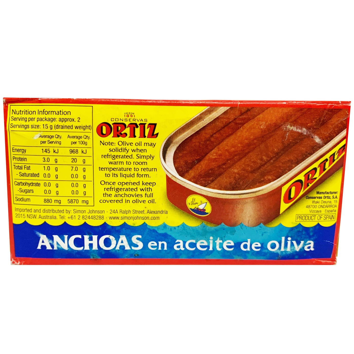 Ortiz Anchovies in Olive Oil 47.5g