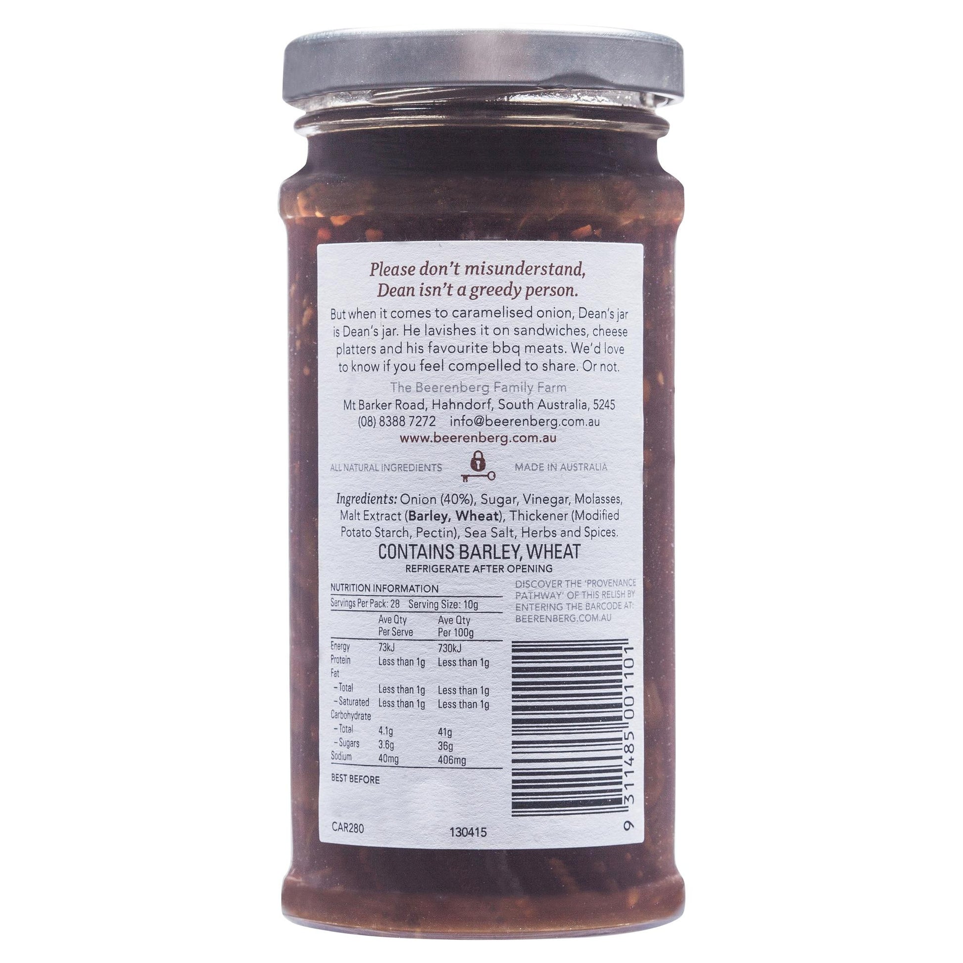 Beerenberg Caramelised Onion 280g , Grocery-Oils - HFM, Harris Farm Markets
 - 2