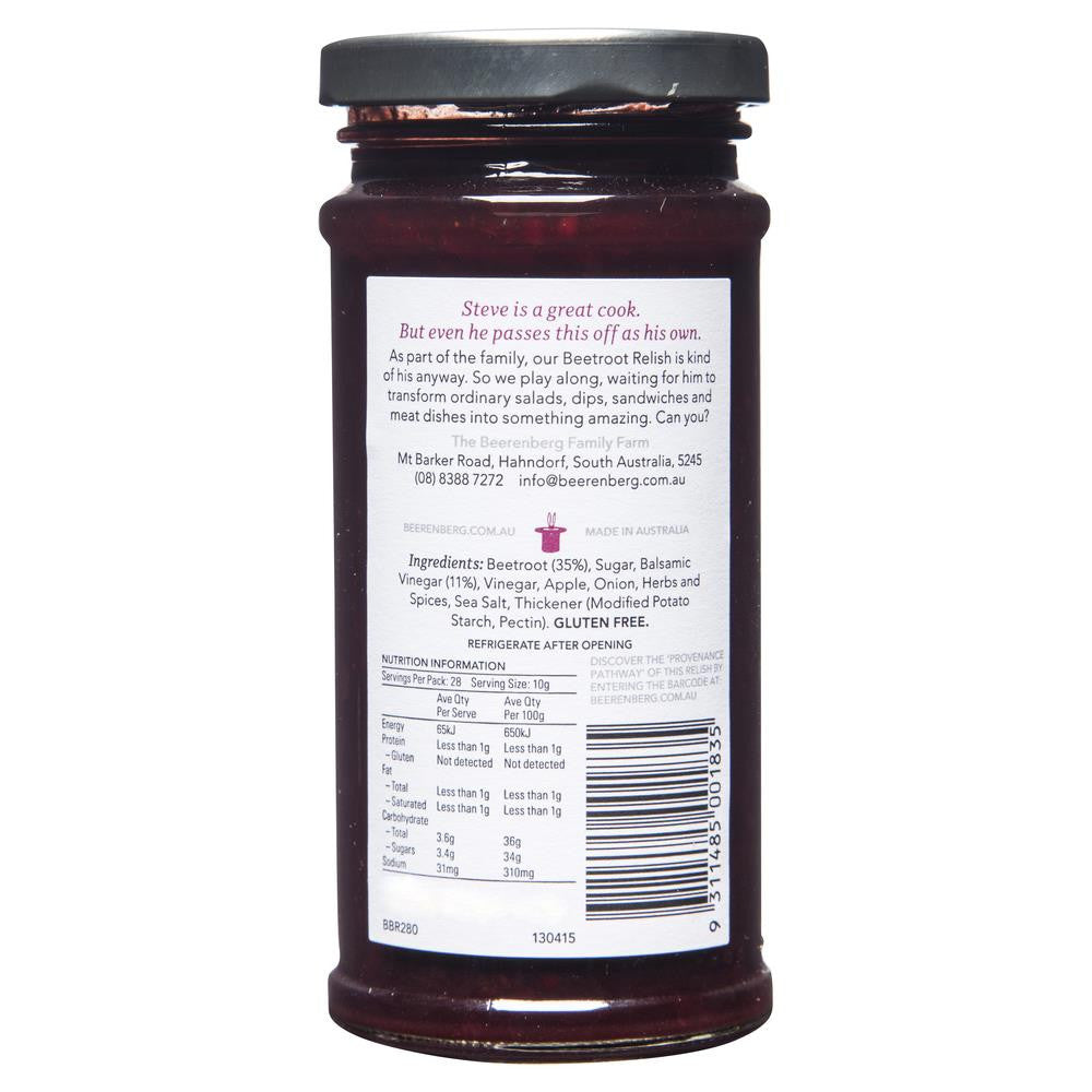 Beerenberg Balsamic Beetroot Relish 280g , Grocery-Condiments - HFM, Harris Farm Markets
 - 2