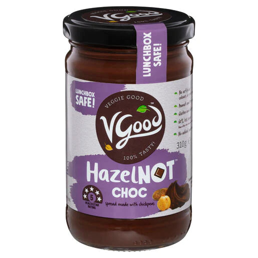 VGood Hazelnot Choc Chickpea Spread 310g