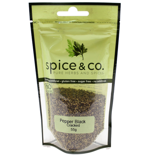 Spice and Co Pepper Black Cracked 55g