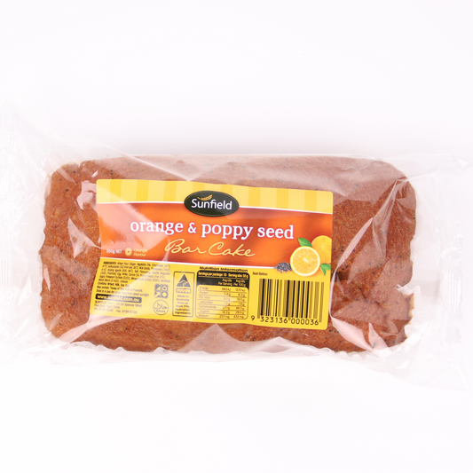 Sunfield Orange and Poppy Seed Bar Cake 500g