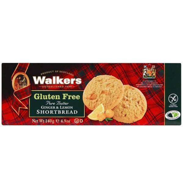 Walkers Gluten Free Ginger and Lemon Shortbread | Harris Farm Online