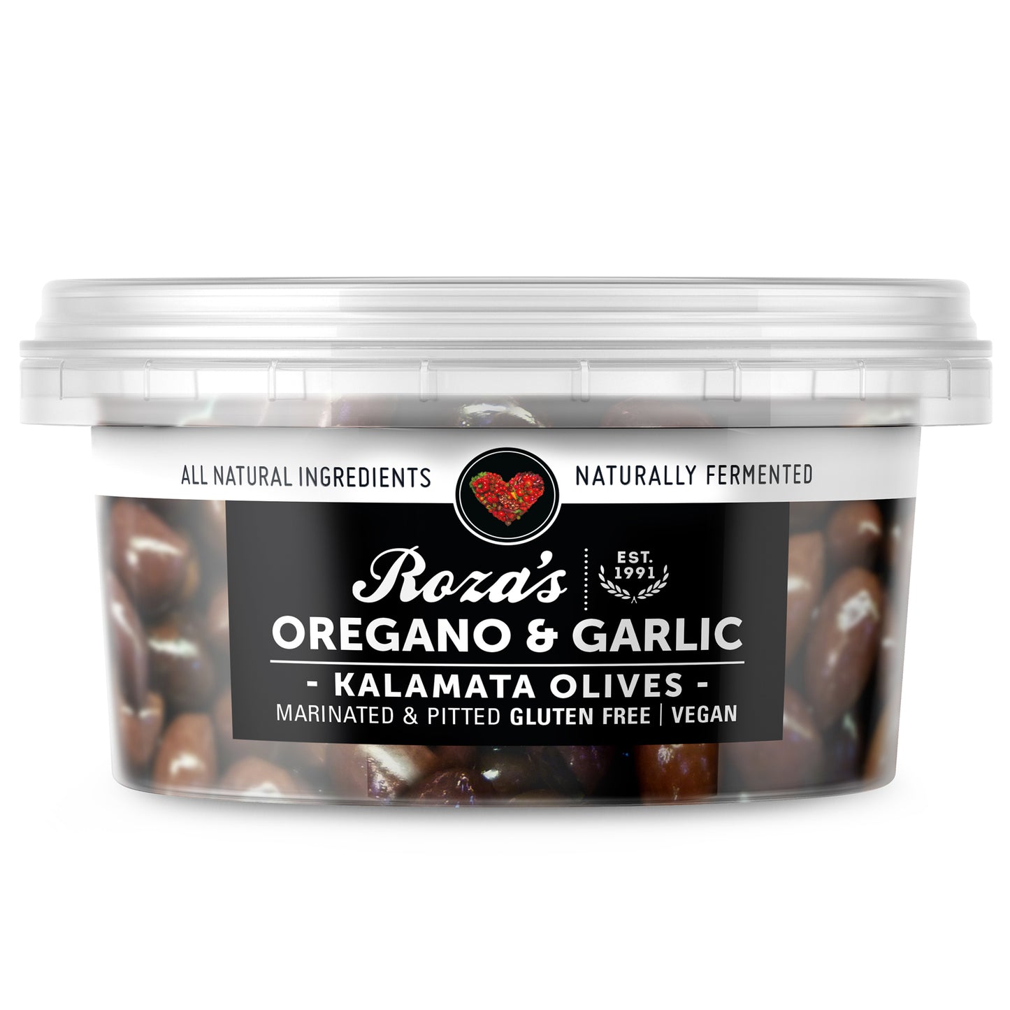 Roza's Gourmet - Kalamata Olives - Oregano & Garlic | Harris Farm Online