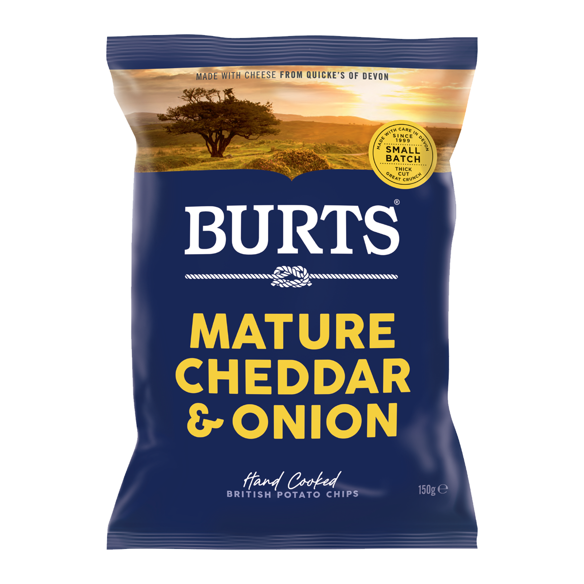 Burts Hand Cooked Potato Chips Mature Cheddar and Spring Onion 150g