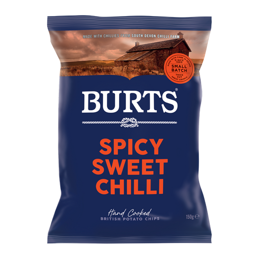 Burts Hand Cooked Potato Chips Spicy Sweet Chilli 150g