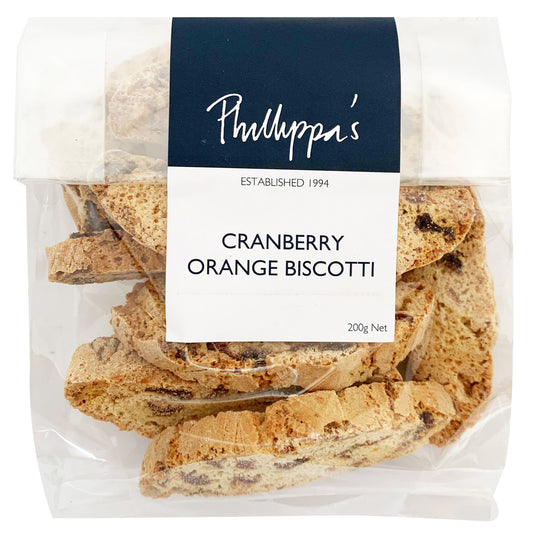 Phillipa's Cranberry and Orange Biscotti 200G