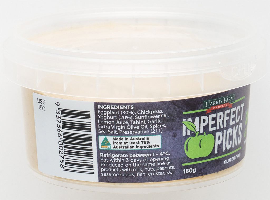 Imperfect Pick Smokey Eggplant & Yoghurt Dip | Harris Farm Online