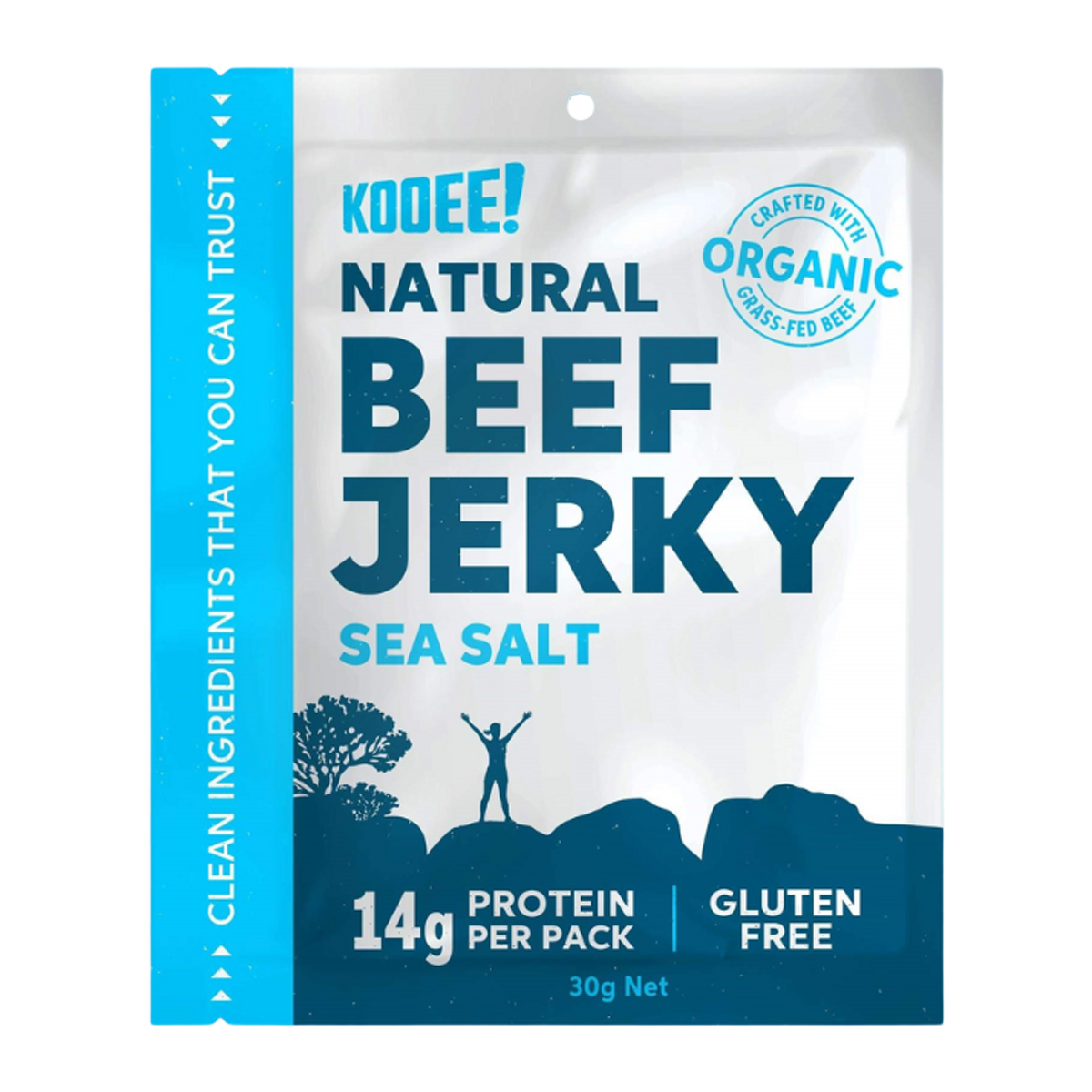 Kooee Grass Fed Beef Jerky Classic Sea Salt 30g