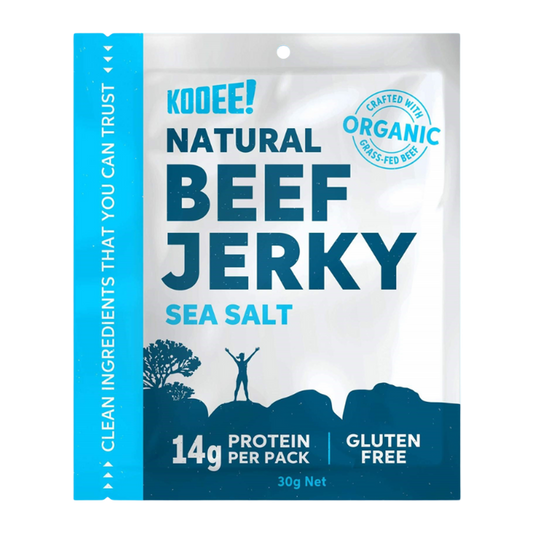 Kooee Grass Fed Beef Jerky Classic Sea Salt 30g