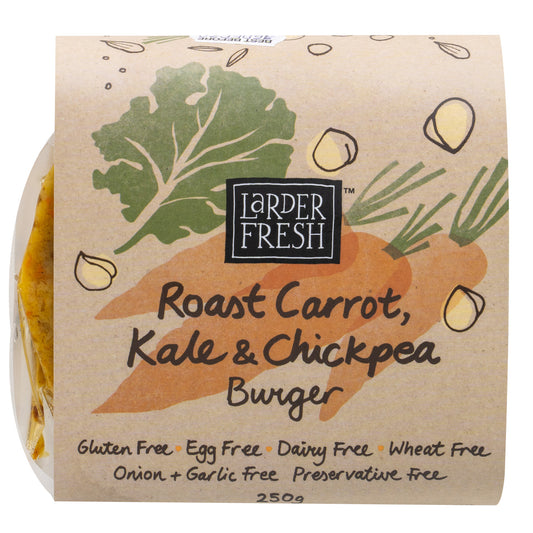 Larder Fresh Roast Carrot, Kale and Chickpea Burgers | Harris Farm Online