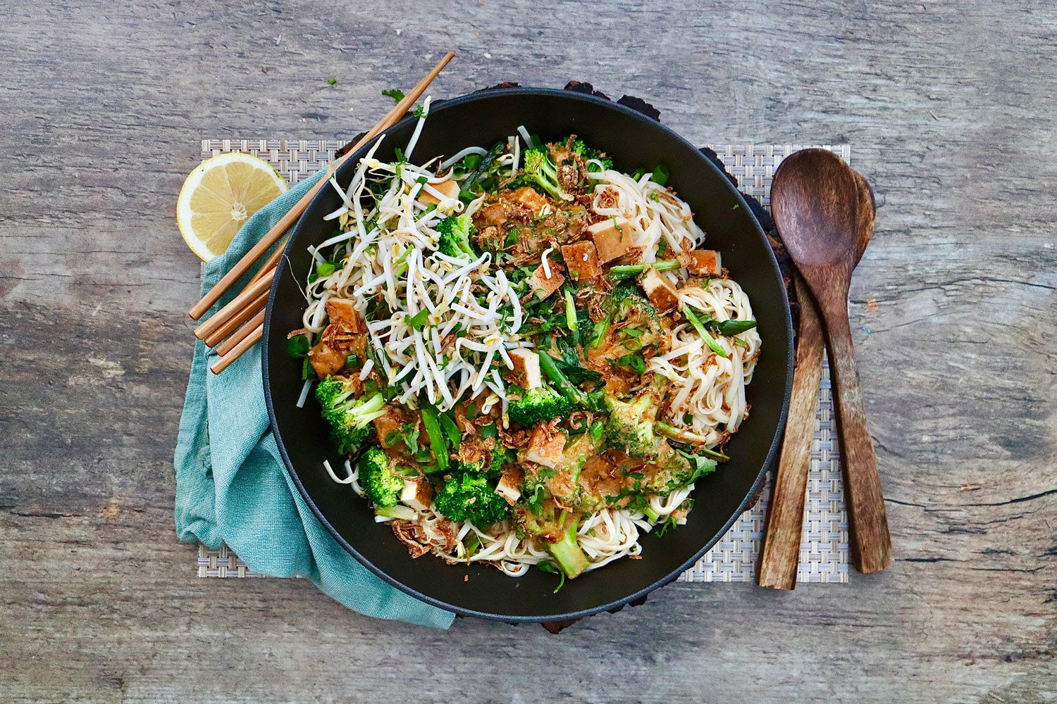 Seasonal Vegetable Rice Noodle Stir Fry - with Peanut Sauce  | Harris Farm Online