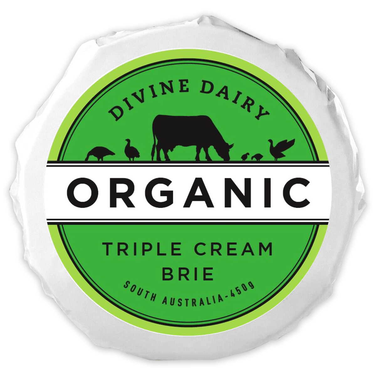 Divine Dairy Organic Triple Cream Brie 450g