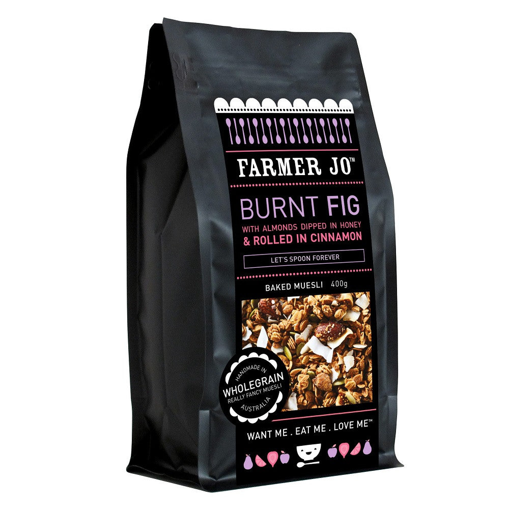 Muesli Burnt Fig Cin Almond 400g Farmer Joe , Grocery-Cereals - HFM, Harris Farm Markets
