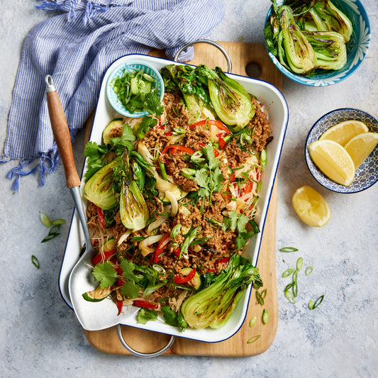 Sticky Pork and Peanut Stir Fry - with Vermicelli Noodles