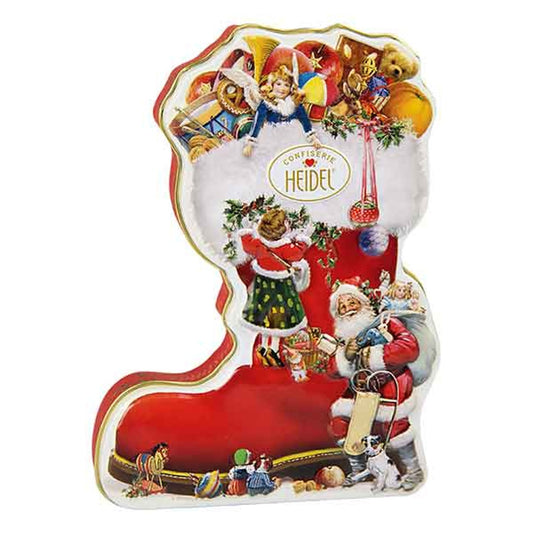 Heidel Christmas Boots Pralines Tin 96g