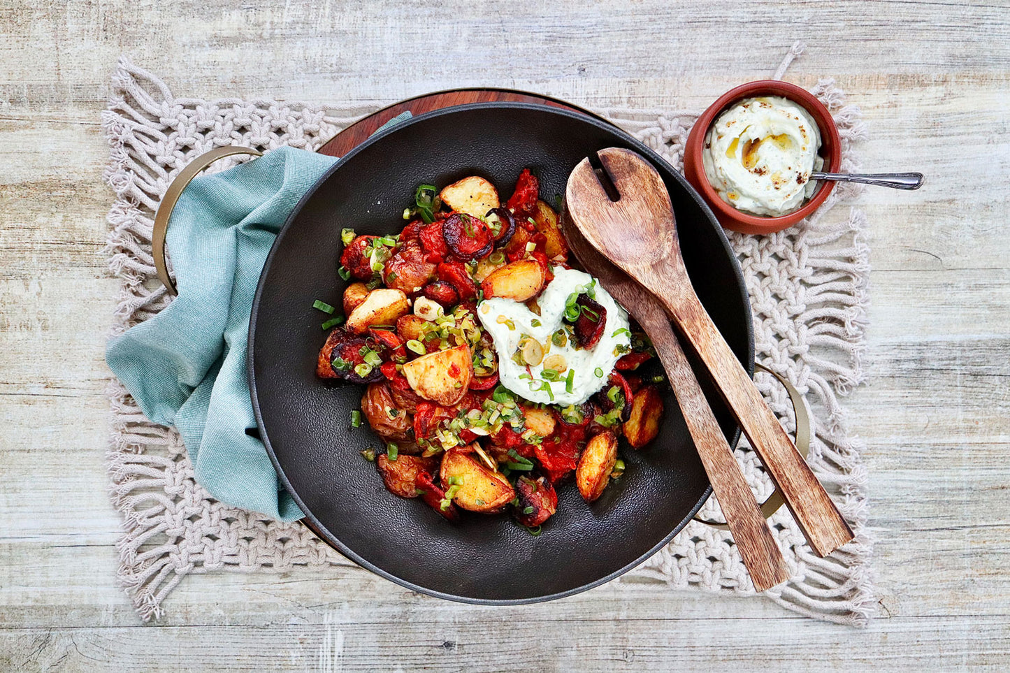 Patatas Bravas - with Chorizo and Garlic Sour Cream  |  Harris Farm Online