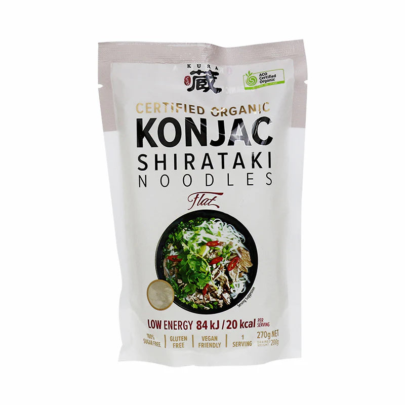 Kura Konjac Shirataki Noodles Flat 270g