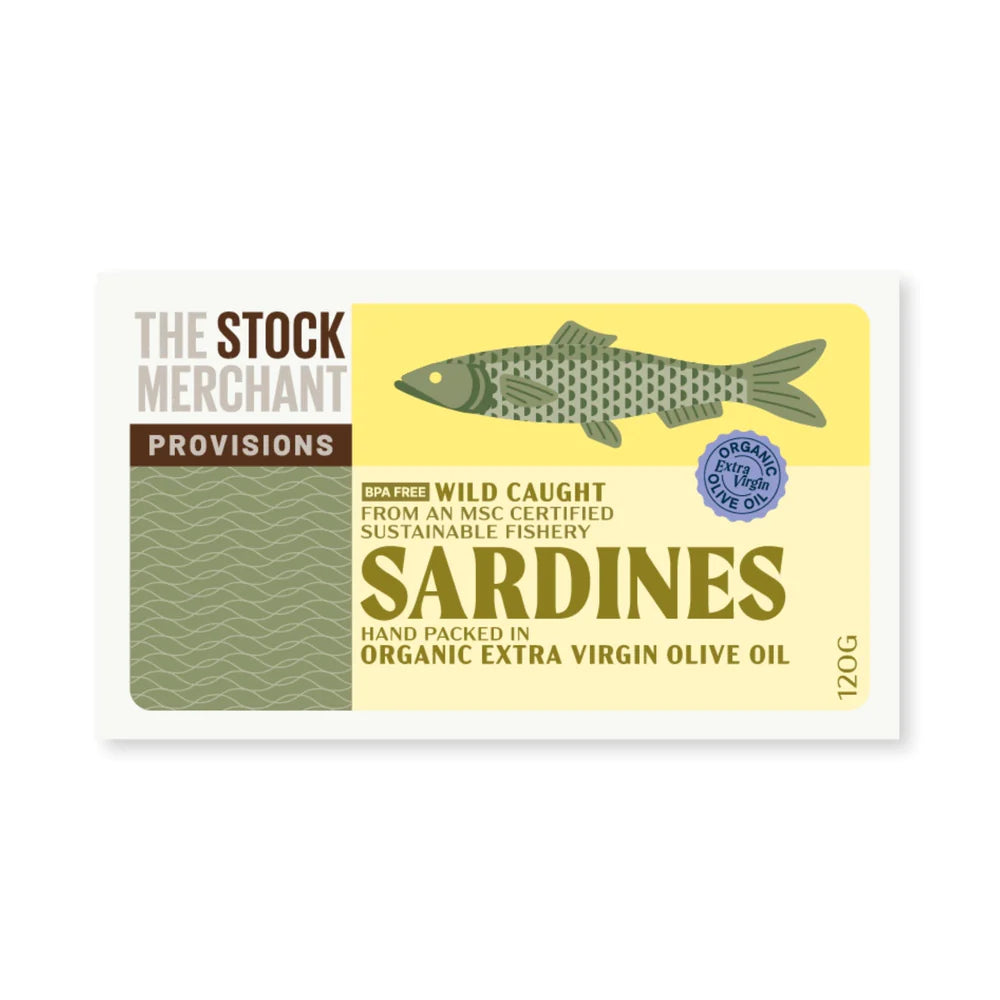 The Stock Merchant MSC Sardines in Extra Virgin Olive Oil 120g