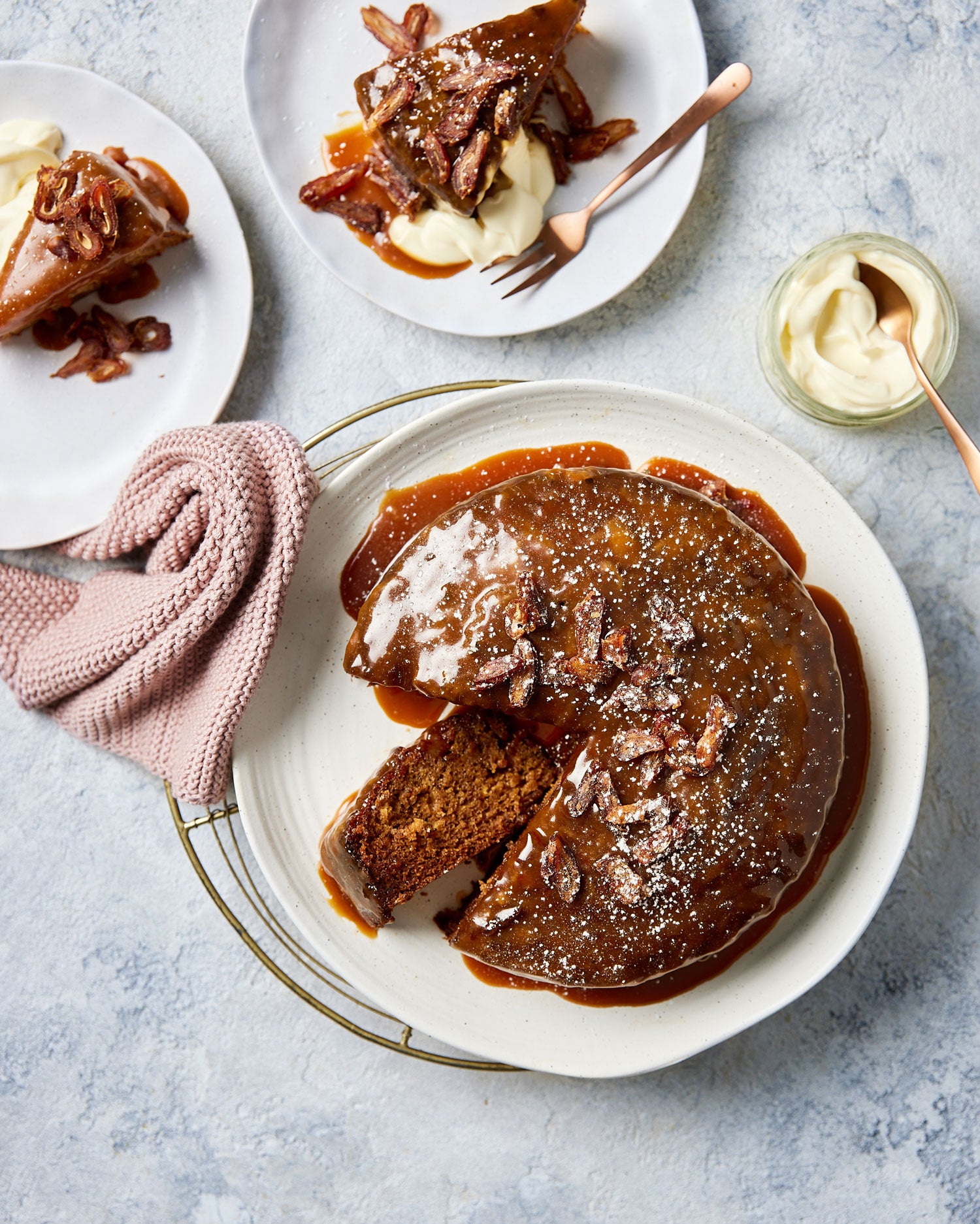 Sticky Date Pudding with Butterscotch Sauce and Double Cream | Harris Farm Online