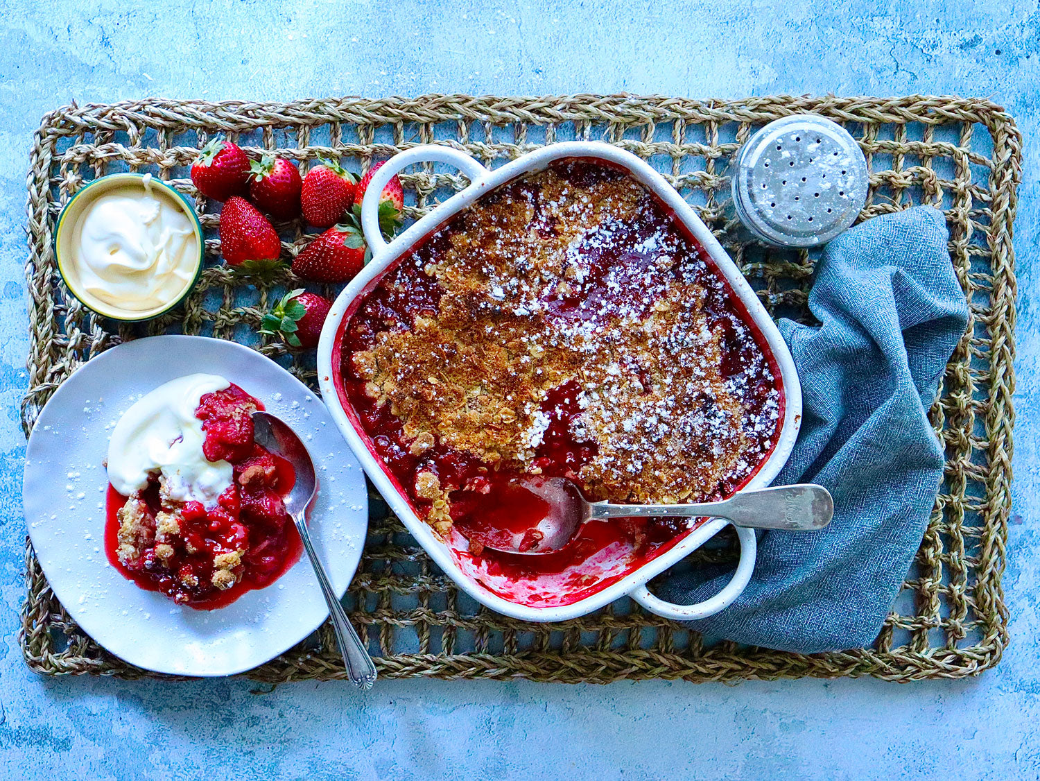 Rhubarb and Strawberry Crumble | Harris Farm Online