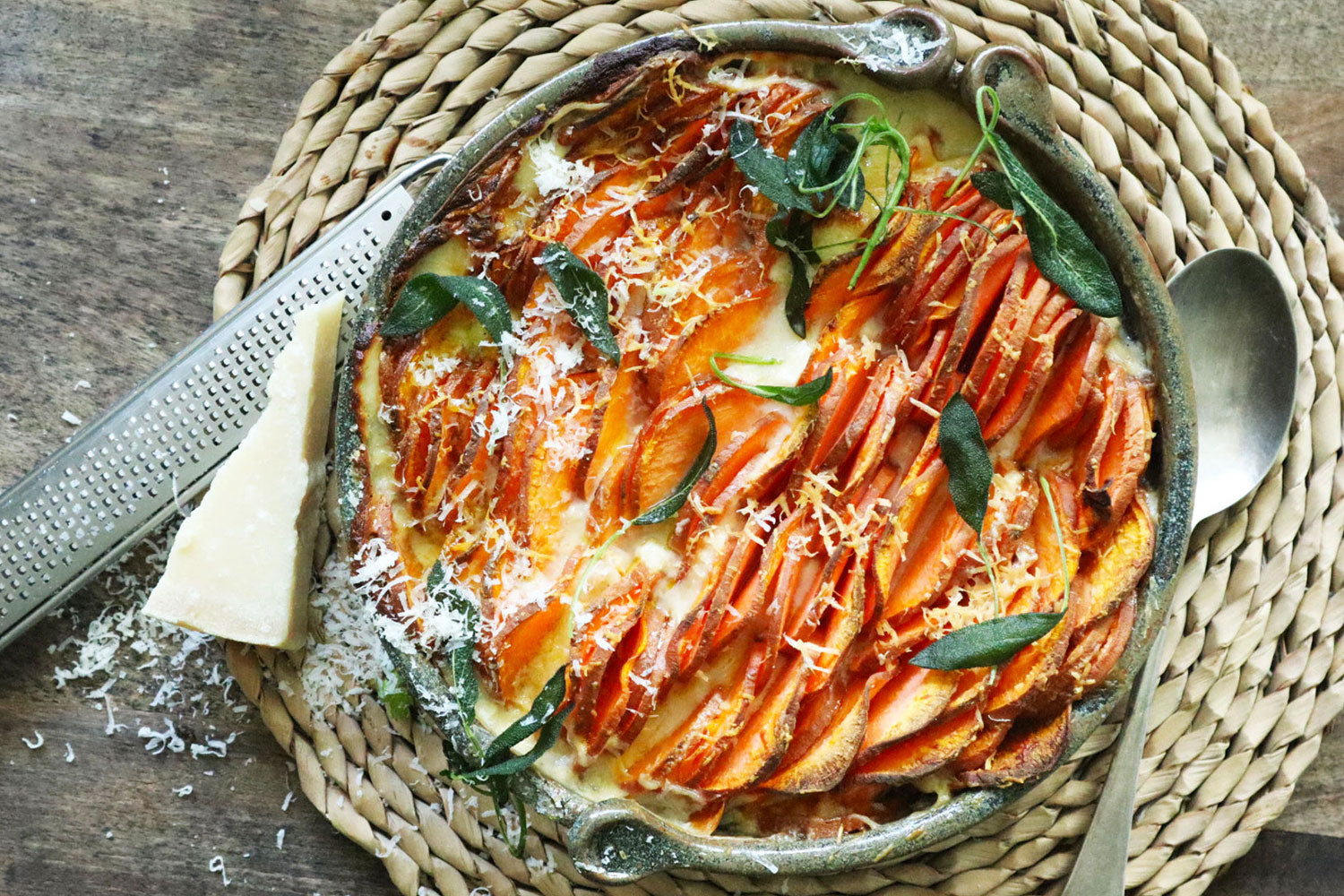 Imperfect Sweet Potato Sage and Gruyere Gratin | Harris Farm Online