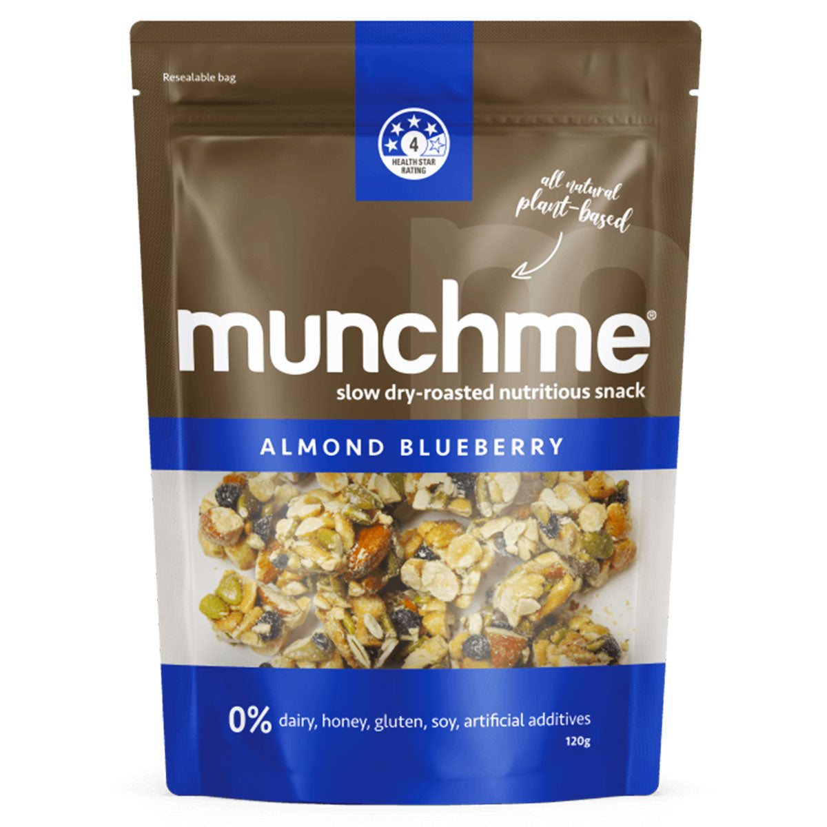 Thinkfood Munch Almond Blueberry 120g – Harris Farm Markets