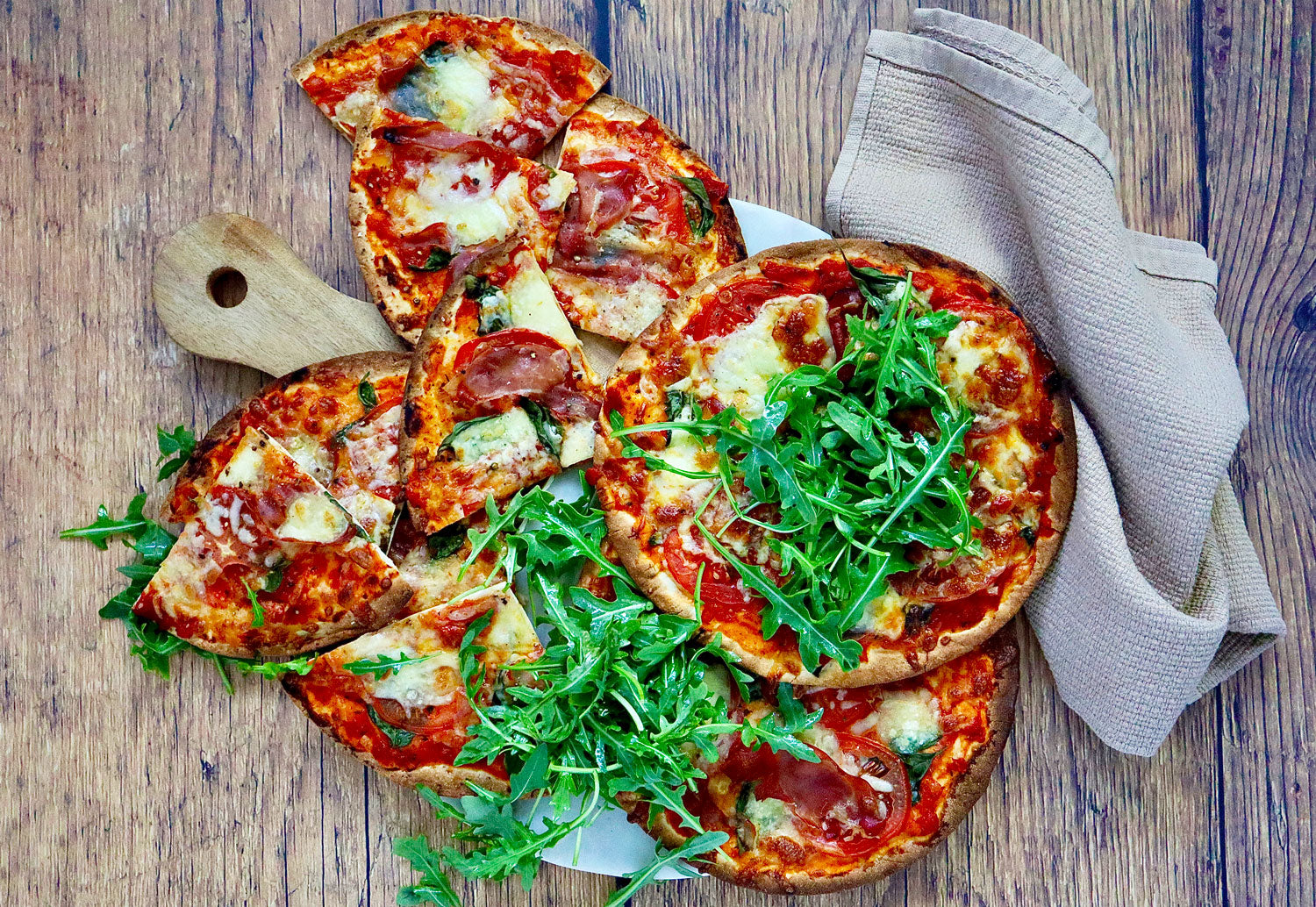 Prosciutto Pizza - with Fior Di Latte and Rocket Salad | Harris Farm Online