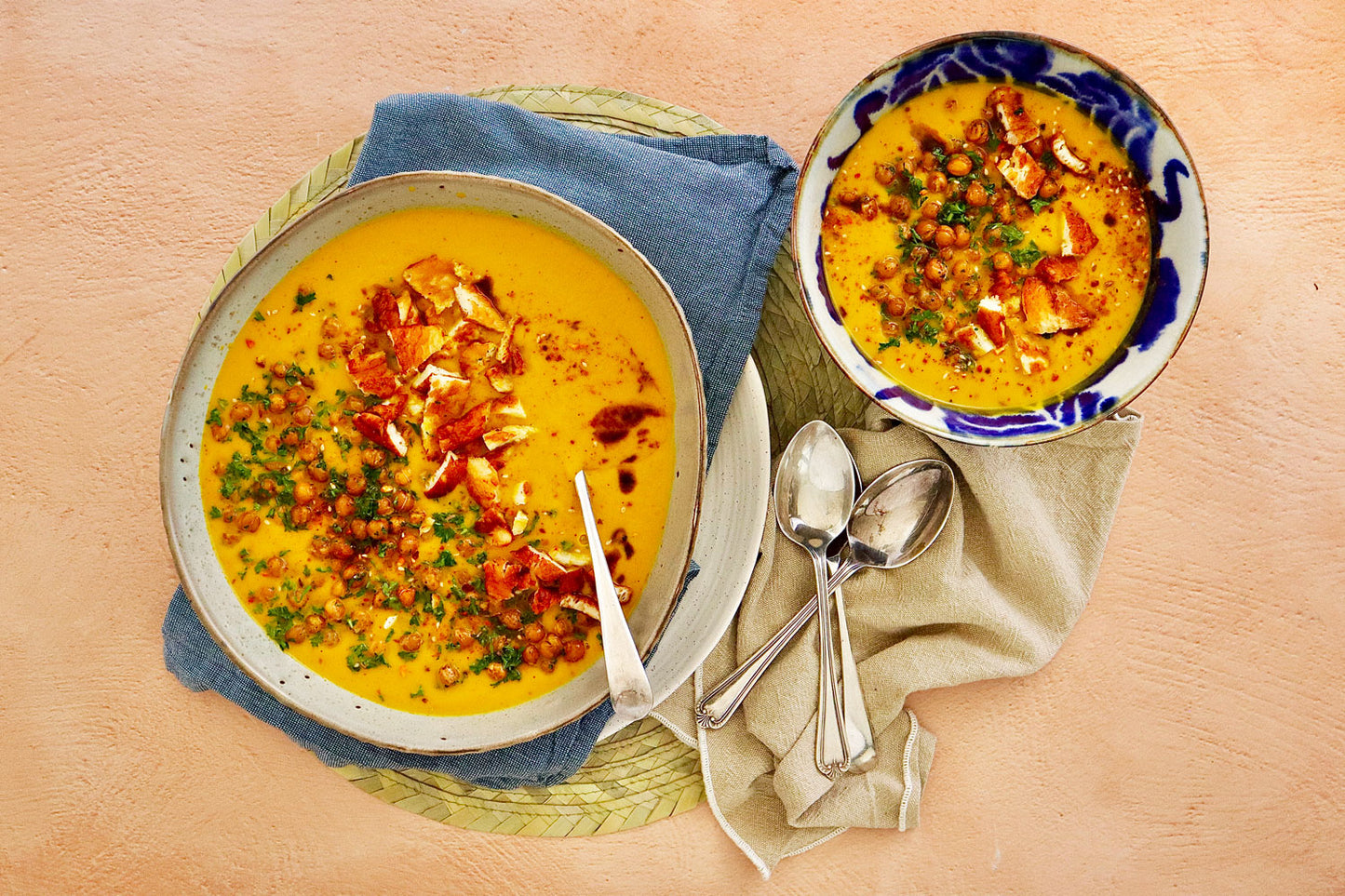 Carrot Soup - with Roasted Chickpeas and Halloumi | Harris Farm Online