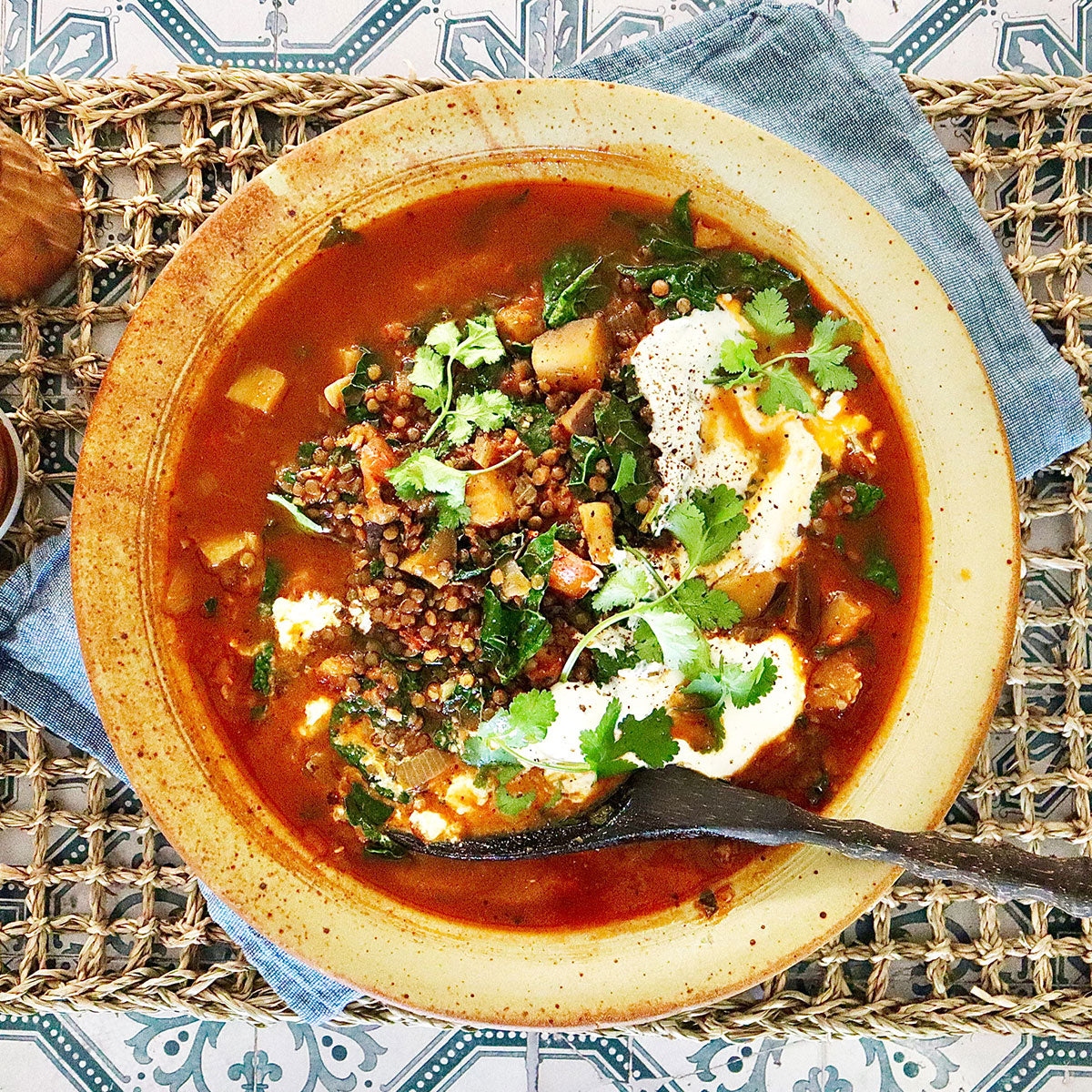 Spanish Tomato, Eggplant and Lentil Soup  | Harris Farm Online