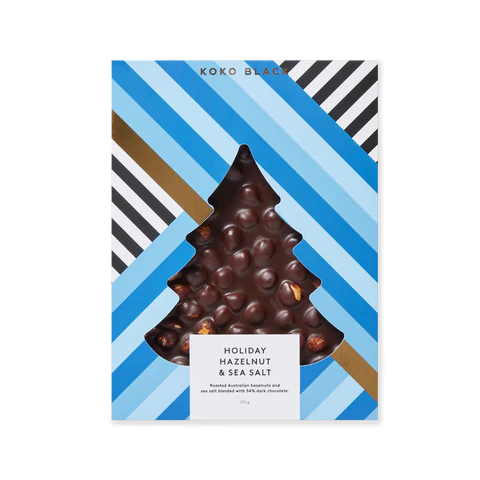 Koko Black Dark Chocolate Hazelnut and Sea Salt Twinkling Tree 150g