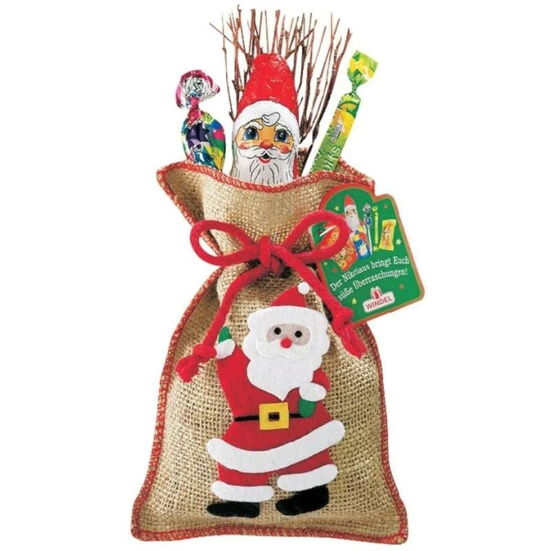 Windel Jute Santa Sack With Chocolate 198g